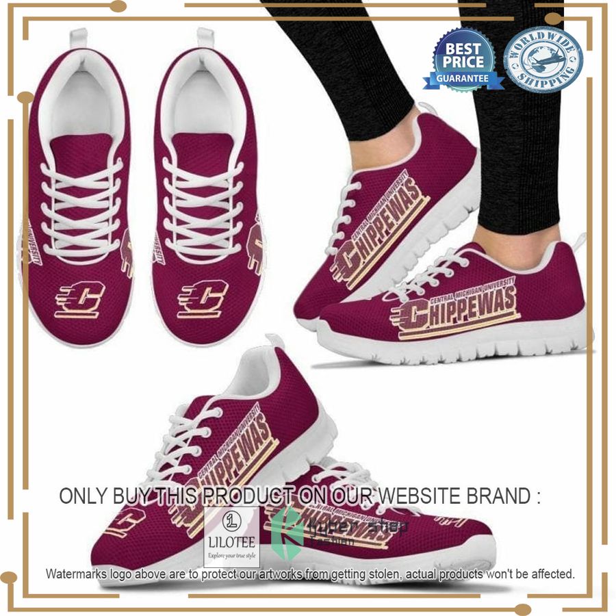 NCAA Central Michigan Chippewas Sneaker Shoes - LIMITED EDITION 9