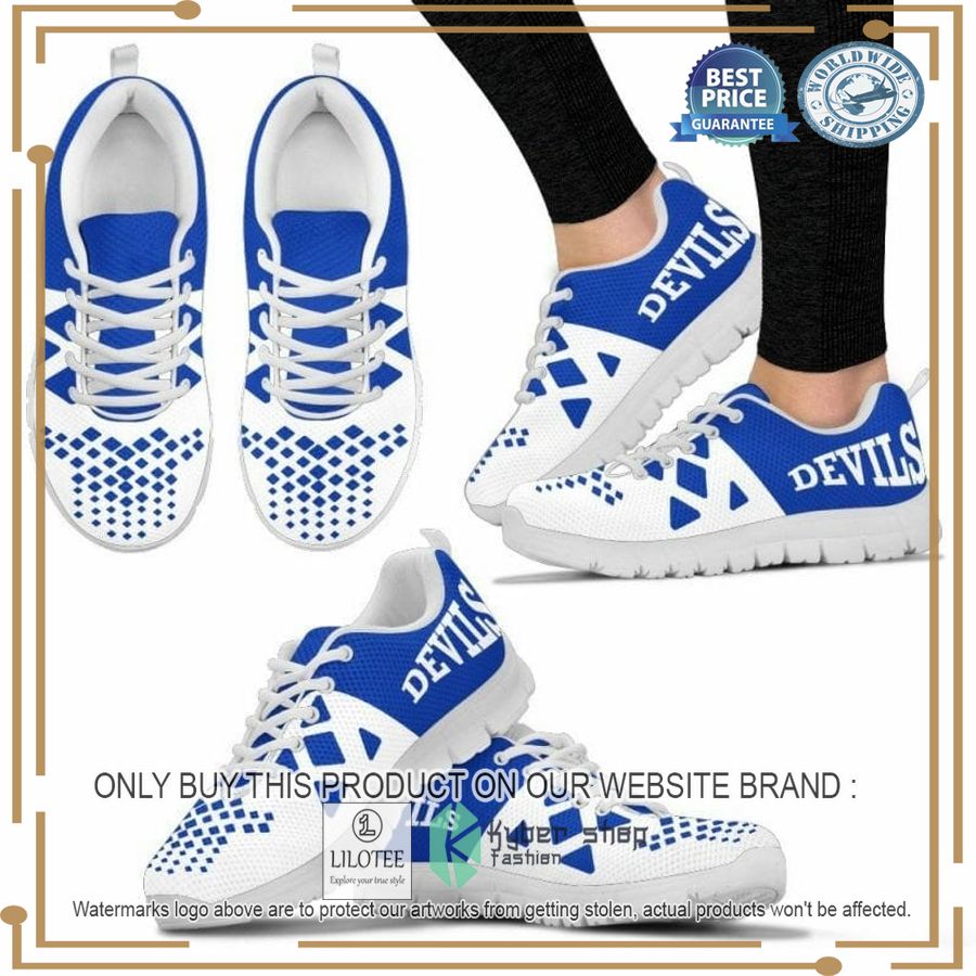 NCAA Duke Blue Devils white blue Sneaker Shoes - LIMITED EDITION 2