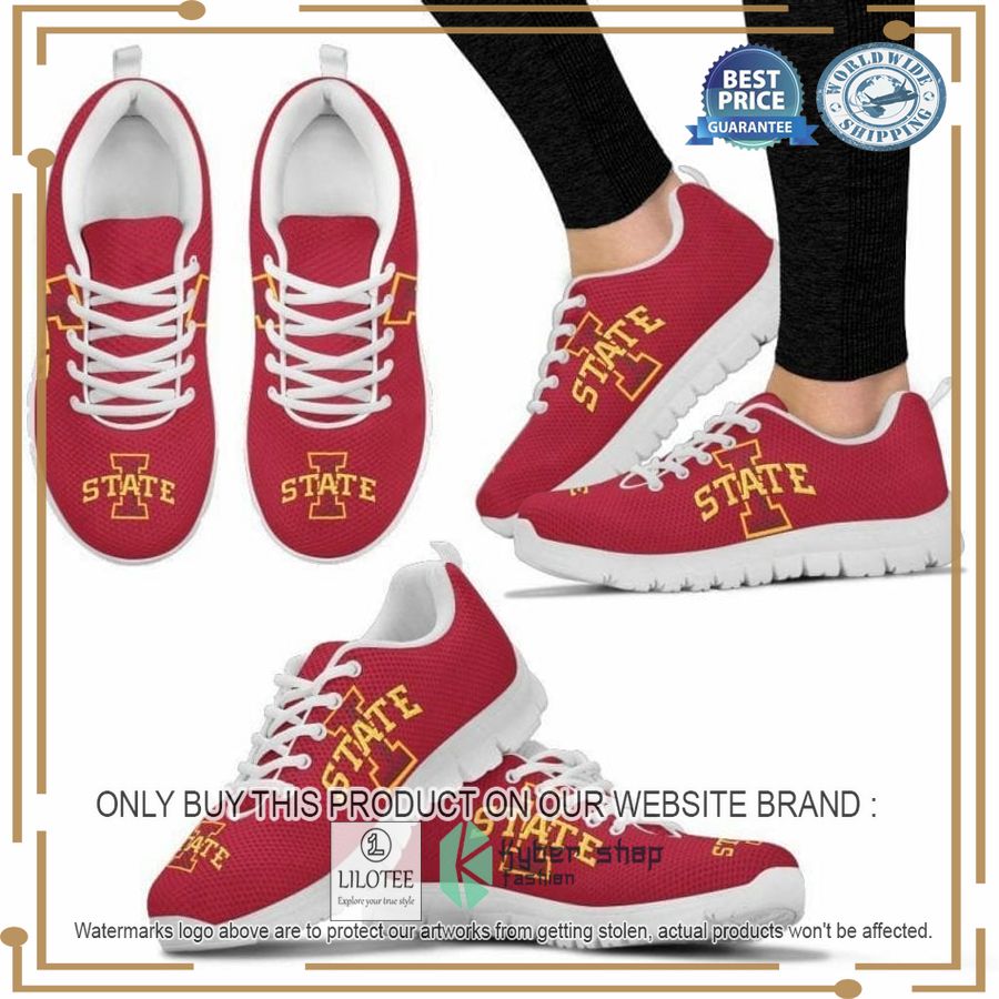 NCAA Iowa State Cyclones red Sneaker Shoes - LIMITED EDITION 9