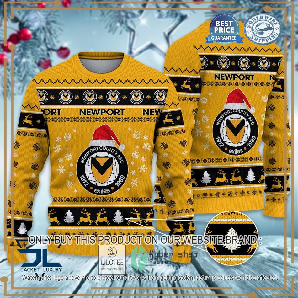 Newport County EFL Ugly Christmas Sweater - LIMITED EDITION 6