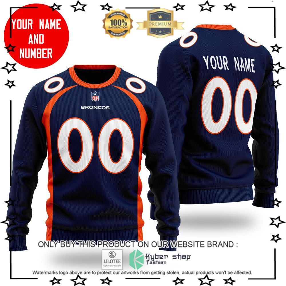 nfl denver broncos team personalized wool sweater 1 54957