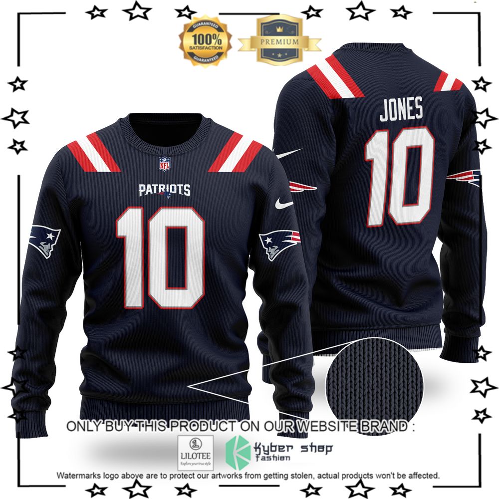 nfl new england patriots mac jones wool sweater 1 4699