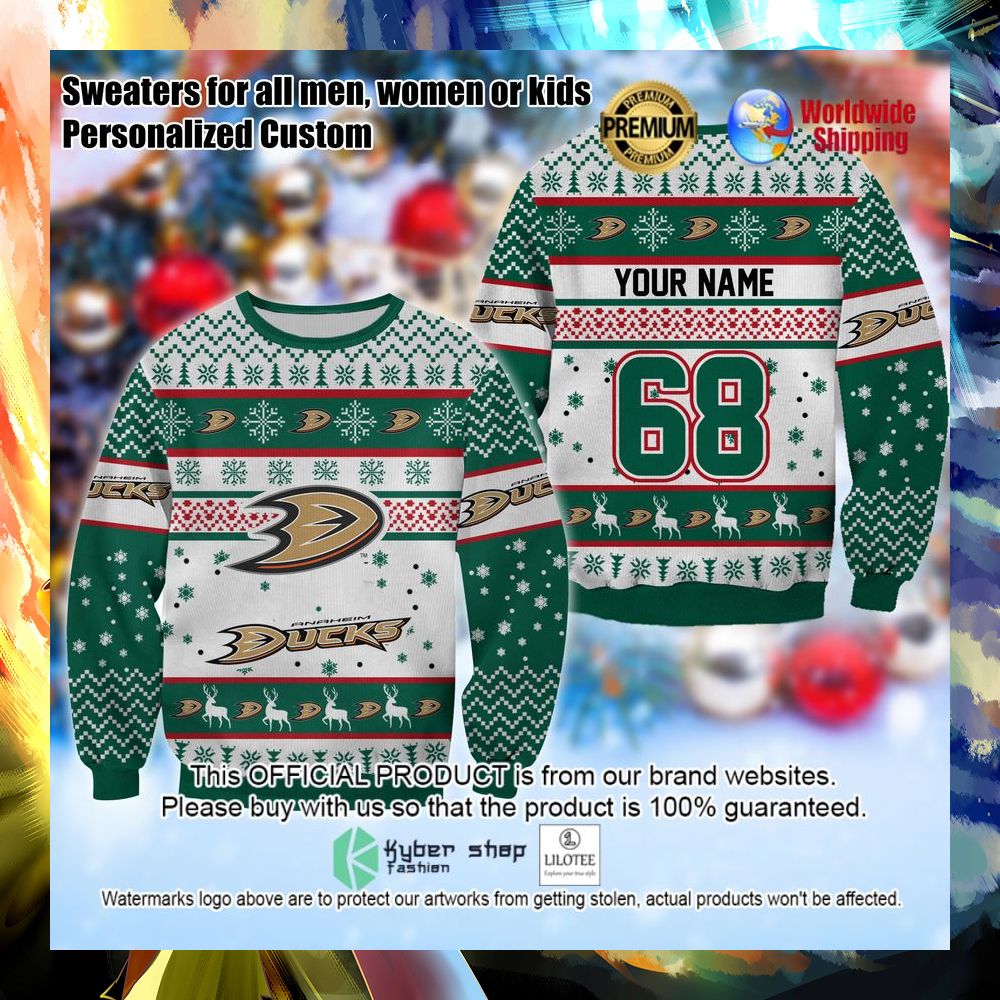 nhl anaheim ducks personalized christmas sweater 1 276