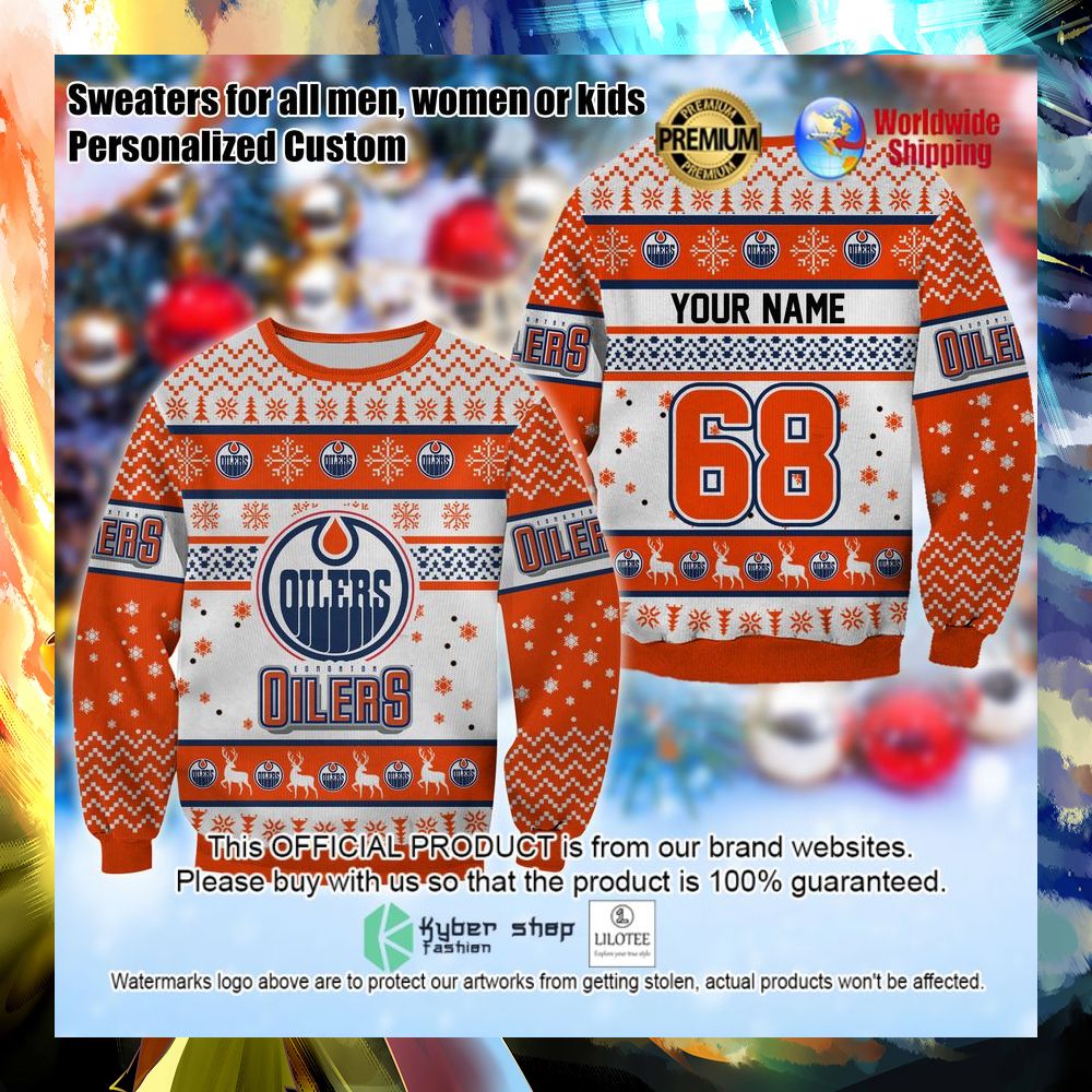 nhl edmonton oilers personalized christmas sweater 1 582