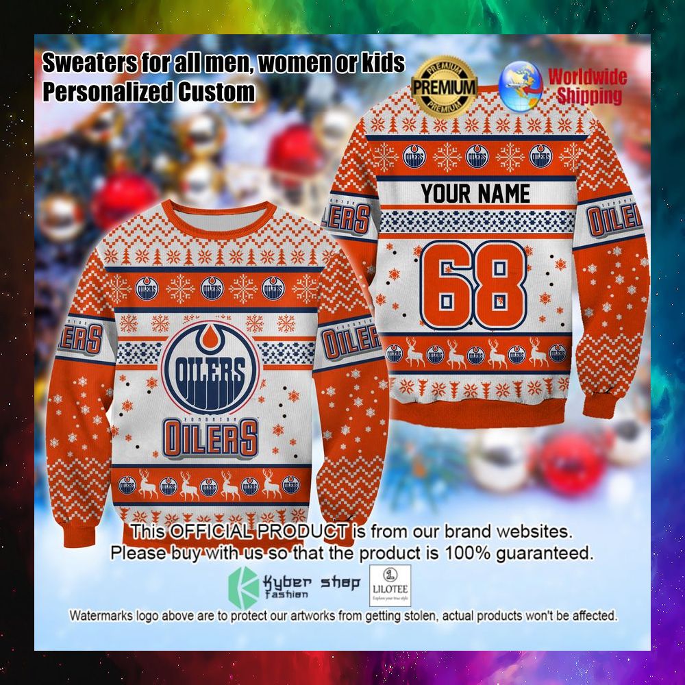 nhl edmonton oilers personalized christmas sweater 1 626