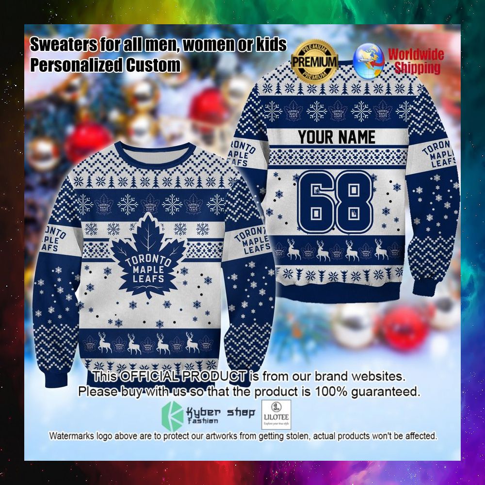 nhl toronto maple leafs personalized christmas sweater 1 629