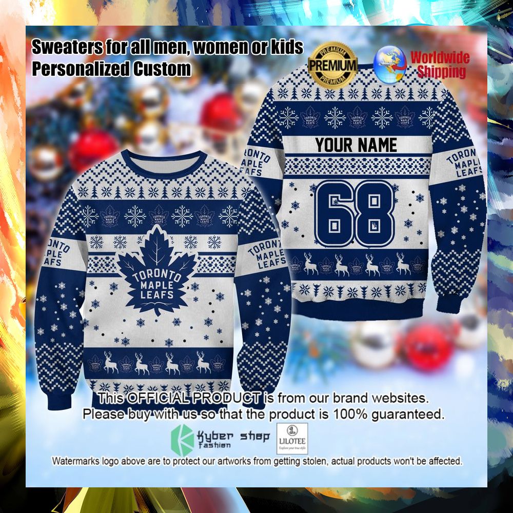 nhl toronto maple leafs personalized christmas sweater 1 97