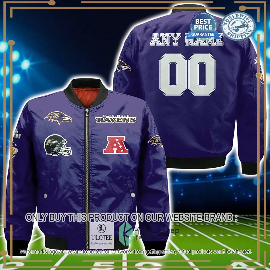 Personalized Baltimore Ravens NFL Bomber Jacket - LIMITED EDITION 4