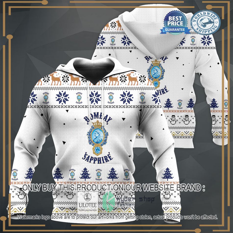 personalized bombay sapphire white sweater hoodie sweater 1 54706