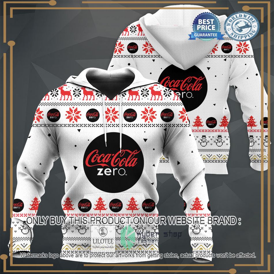personalized coca cola zero white sweater hoodie sweater 1 893