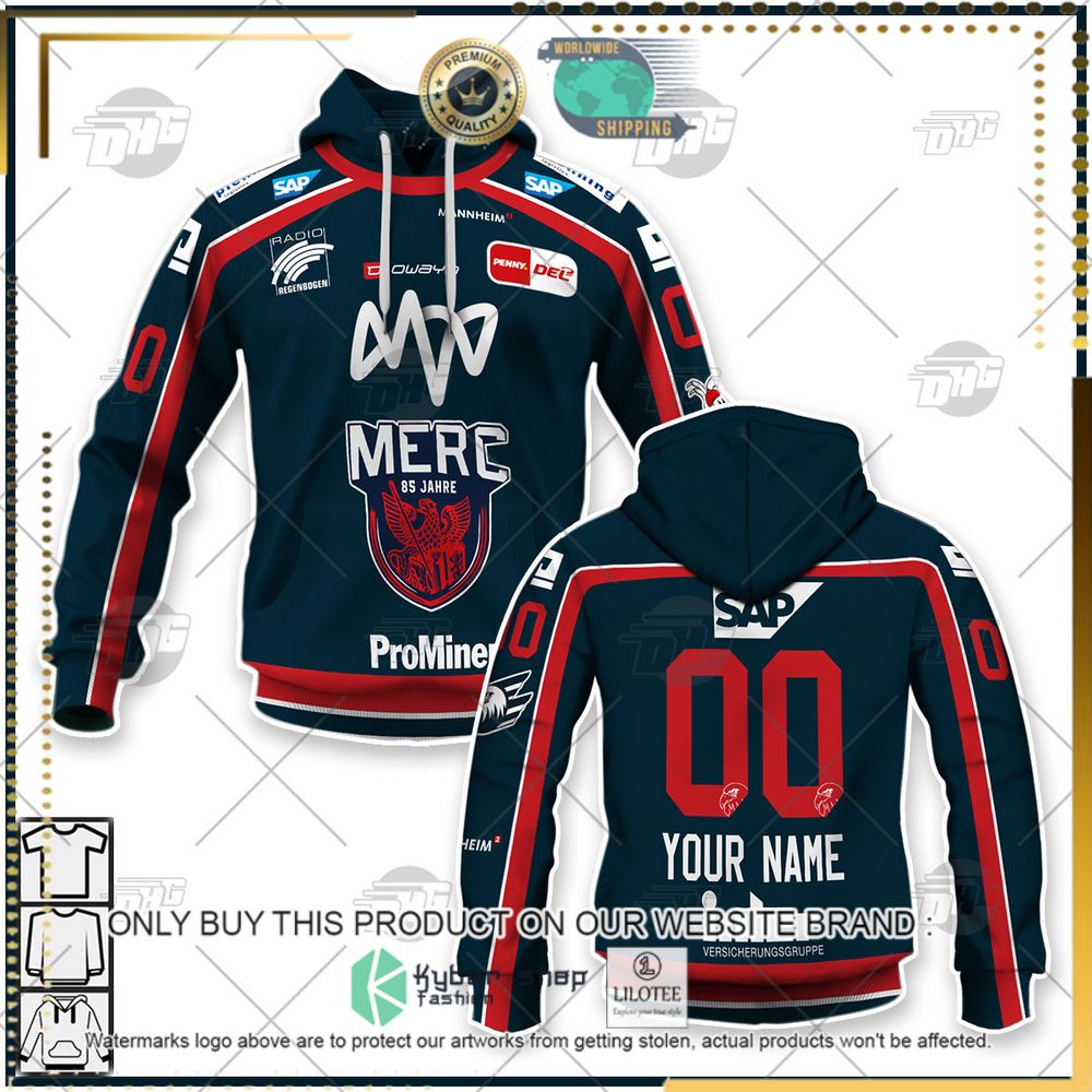 personalized del adler mannheim red navy 3d hoodie shirt 1 24627