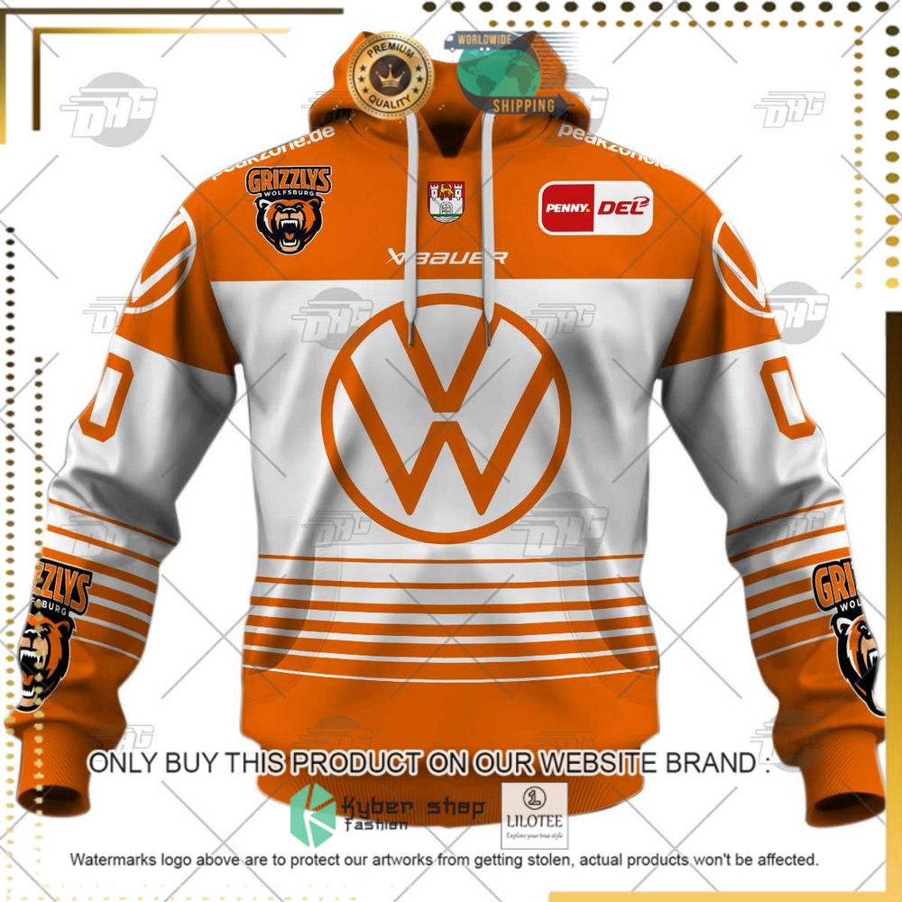 personalized del grizzlys wolfsburg white orange 3d hoodie shirt 2 77482