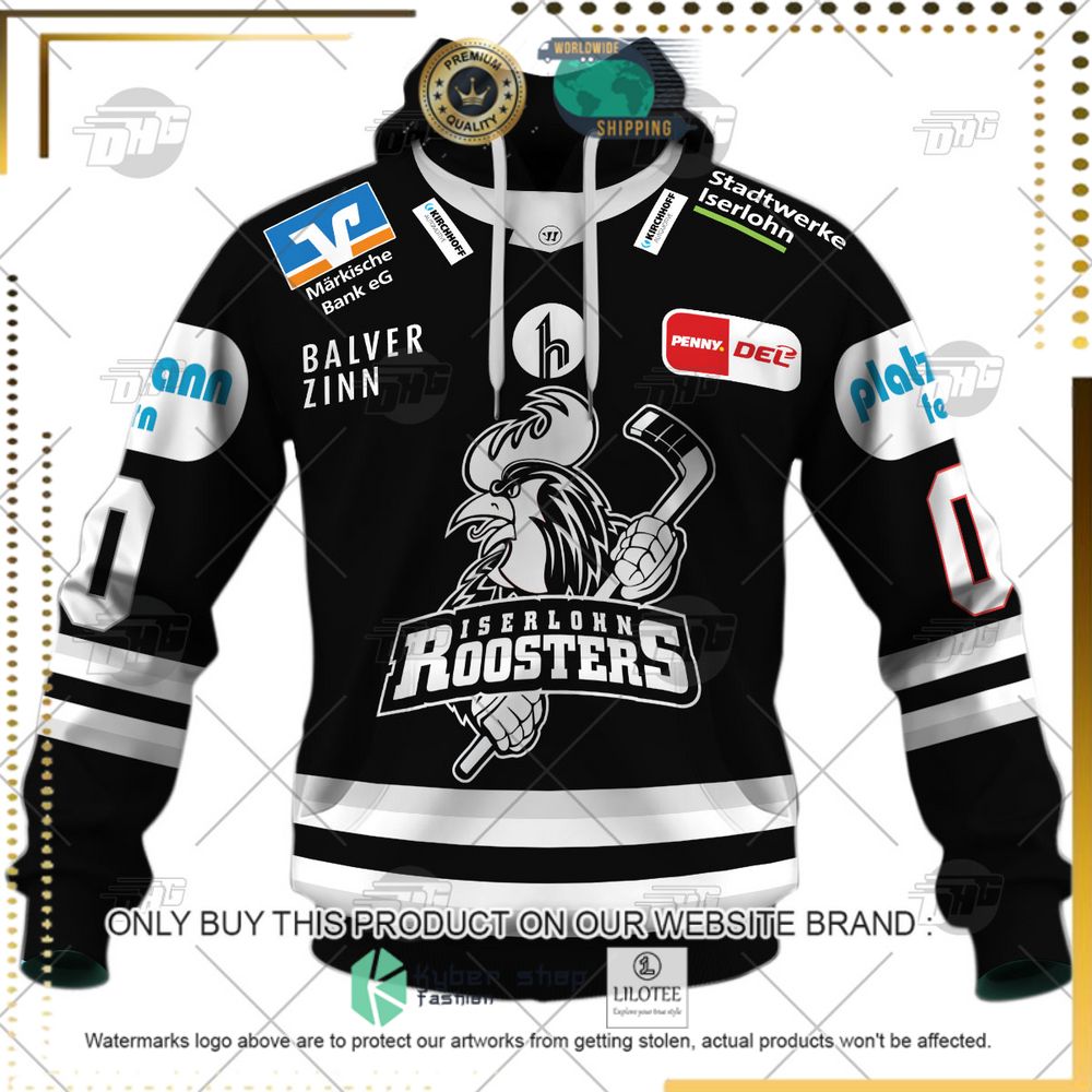 personalized del iserlohn roosters black white 3d hoodie shirt 2 22014