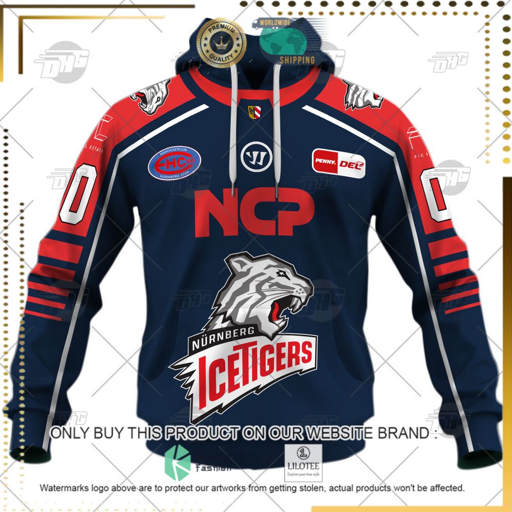 personalized del nurnberg ice tigers red navy 3d hoodie shirt 2 18645