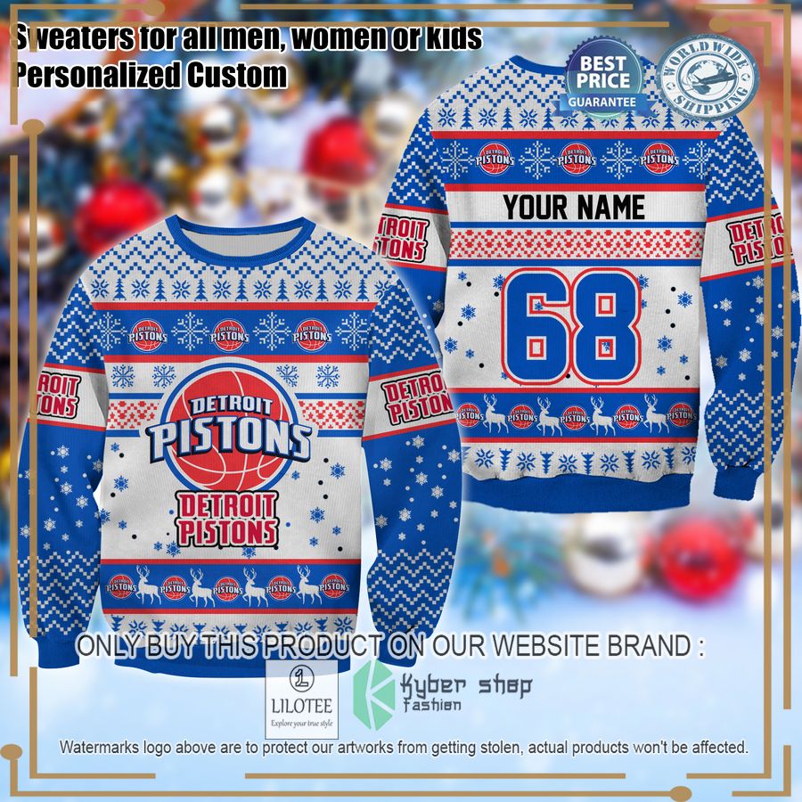 personalized detroit pistons christmas sweater 1 22682