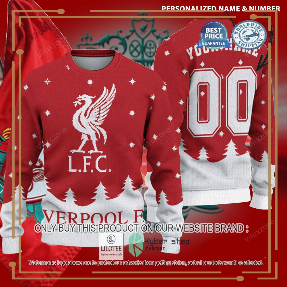 Personalized Liverpool Lfc Red Ugly Christmas Sweater 2