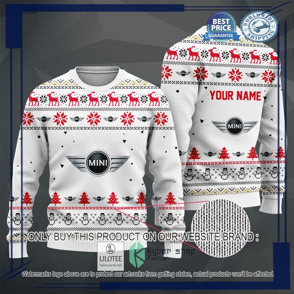 personalized mini white christmas sweater hoodie sweater 2 64102