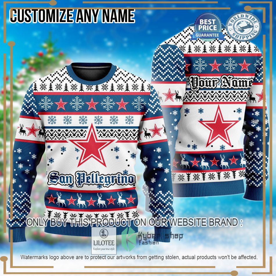 personalized san pellegrino water christmas sweater 1 29678