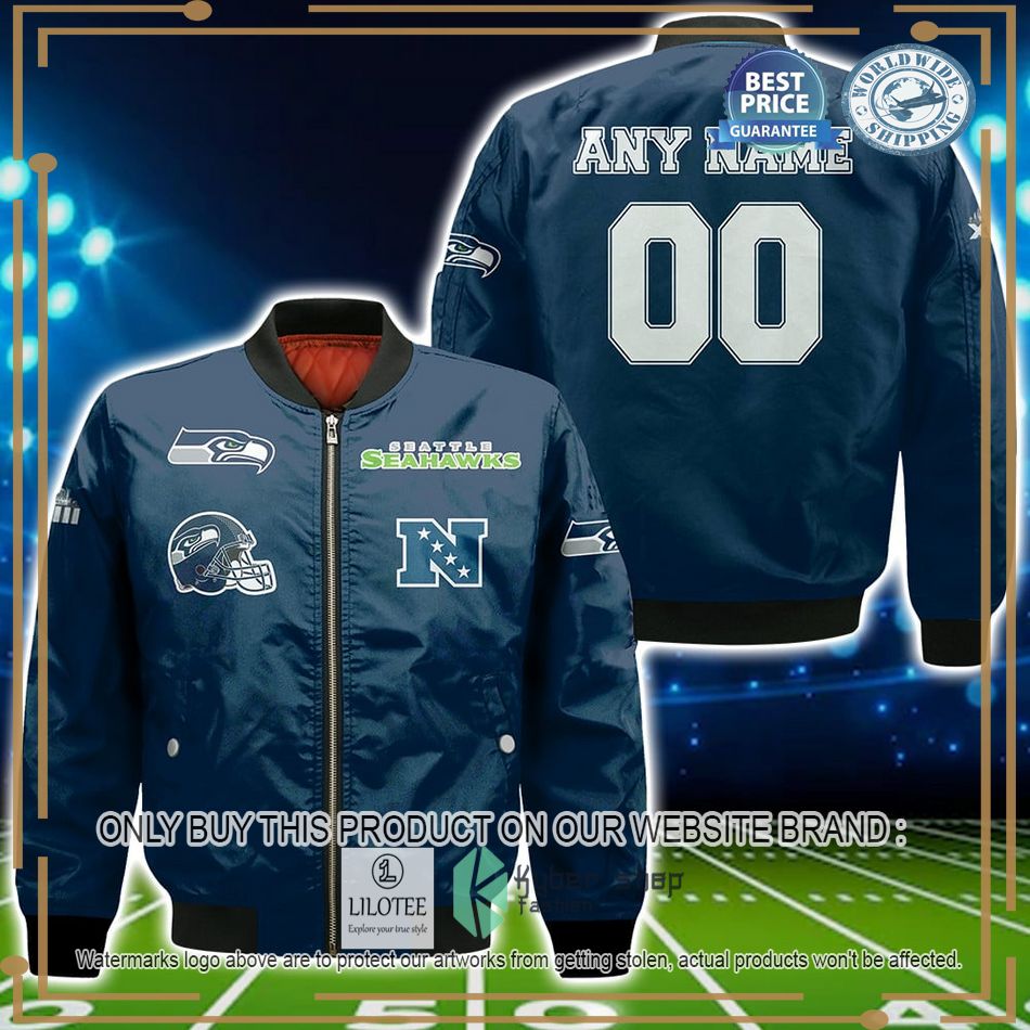 Personalized Seattle Seahawks NFL Bomber Jacket - LIMITED EDITION 5