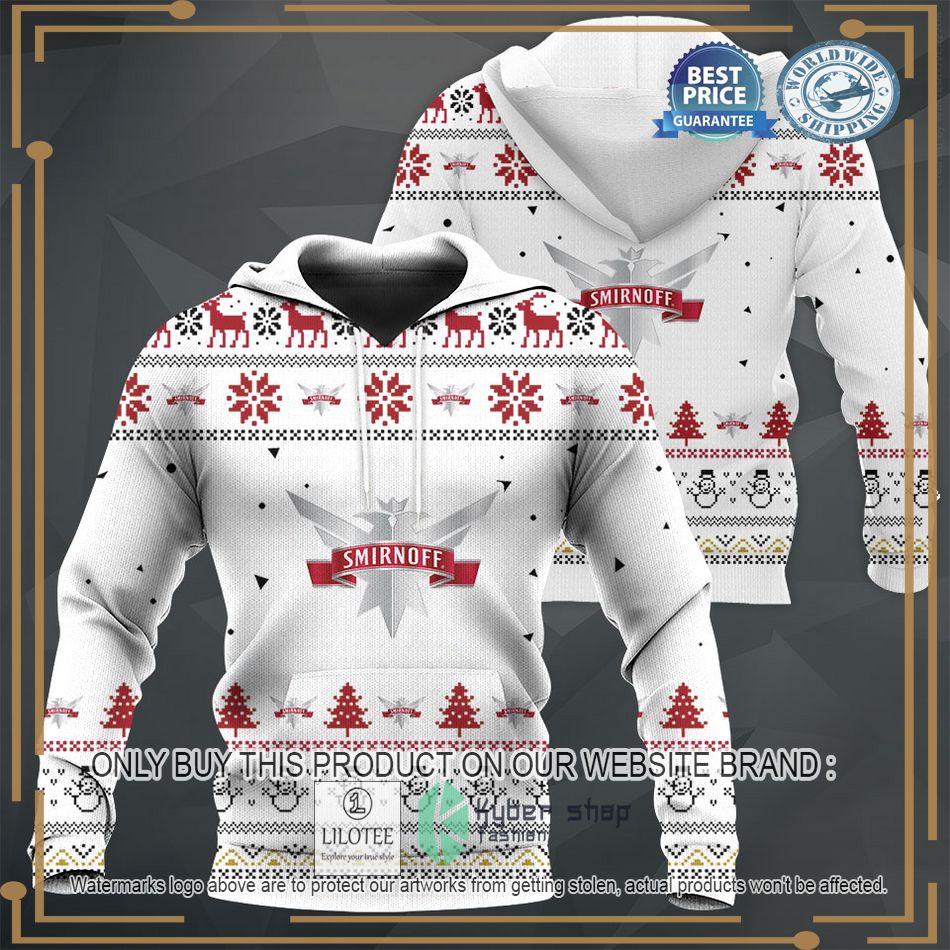 personalized smirnoff white sweater hoodie sweater 1 26501