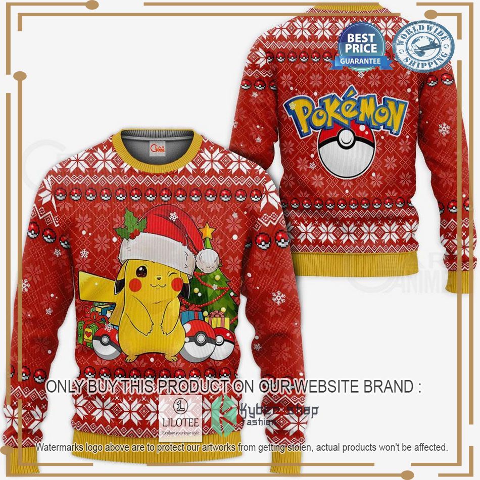 Pikachu Ugly Christmas Sweater 3