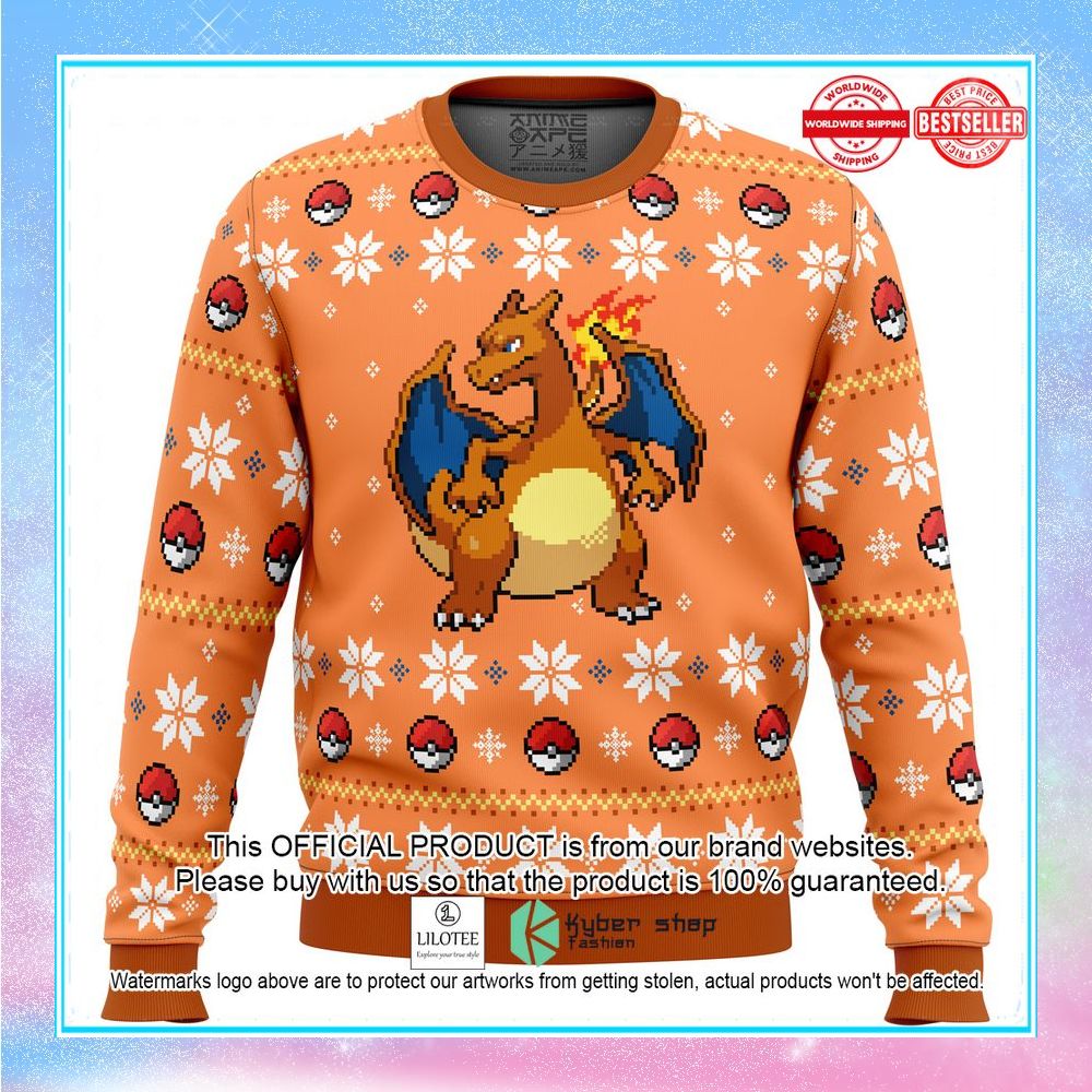 pokemon christmas blaze charizard ugly sweater 1 760