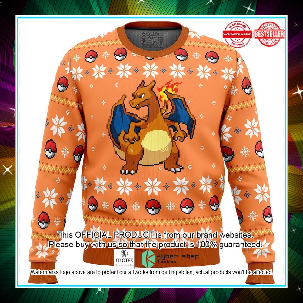 pokemon christmas blaze charizard ugly sweater 1 789
