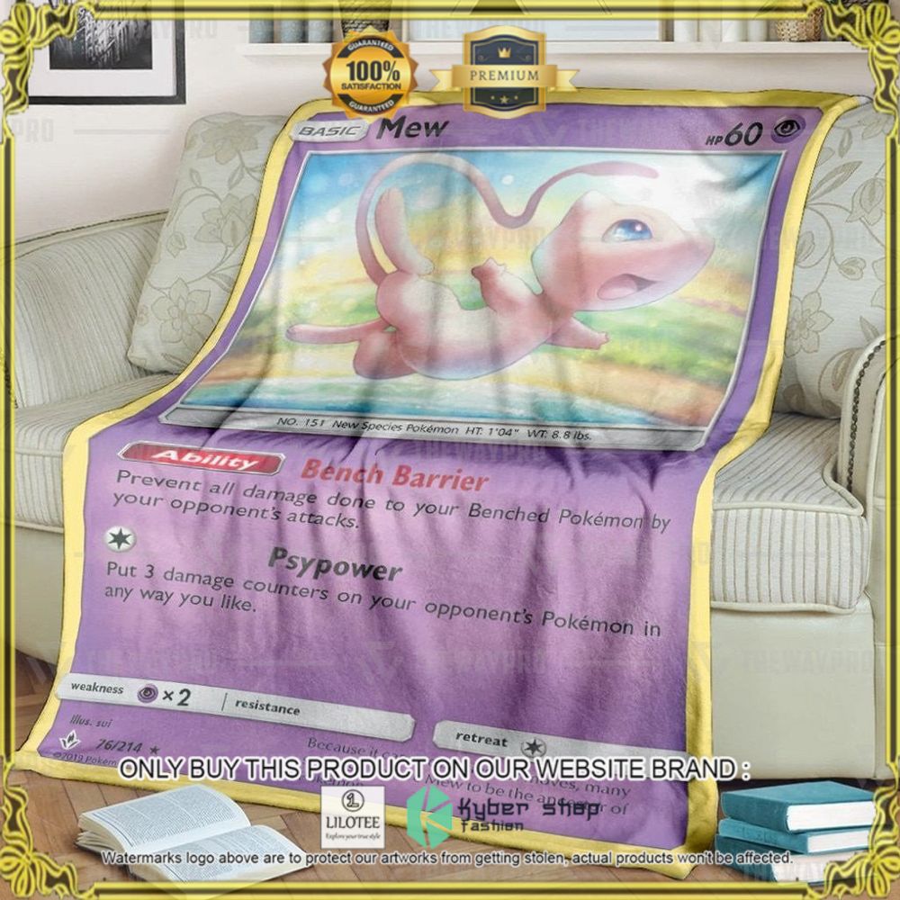 Pokemon Mew Custom Soft Blanket - LIMITED EDITION 8