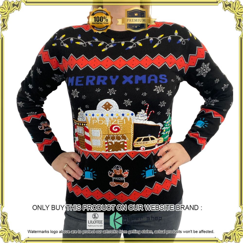 Police Gingerbreadhouse Christmas Sweater - LIMITED EDITION 10