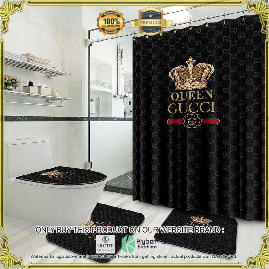 queen gucci black bathroom set 1 5011