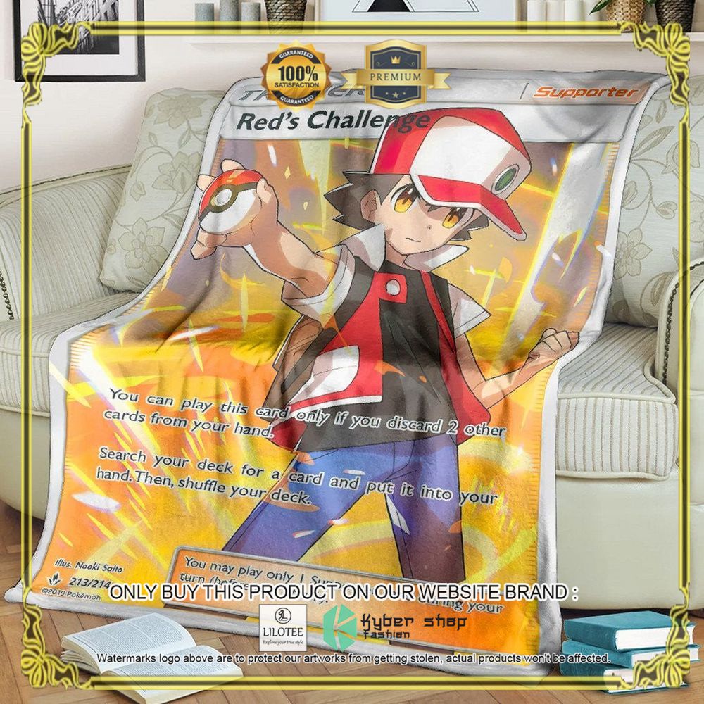 Red's Challenge Trainer Anime Pokemon Blanket - LIMITED EDITION 6