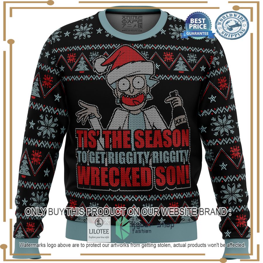 rick and morty tis the season christmas sweater 1 25836