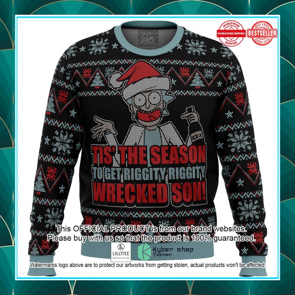 rick and morty tis the season sweater 1 68