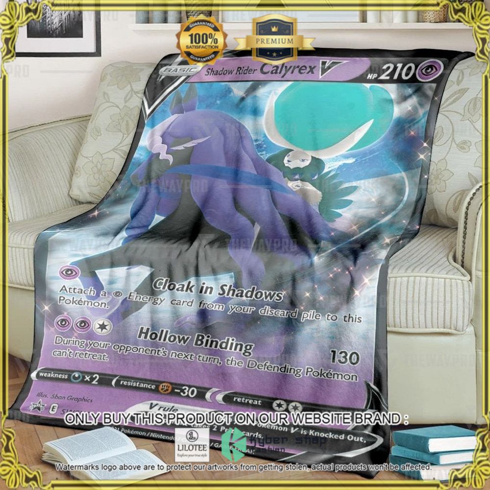 Shadow Rider Calyrex V Custom Pokemon Soft Blanket - LIMITED EDITION 8