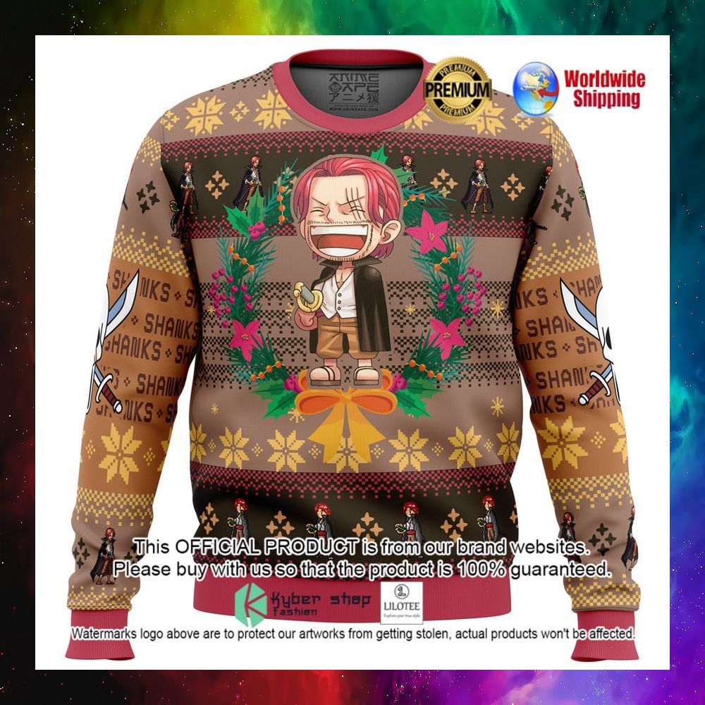 shanks one piece anime christmas sweater 1 841