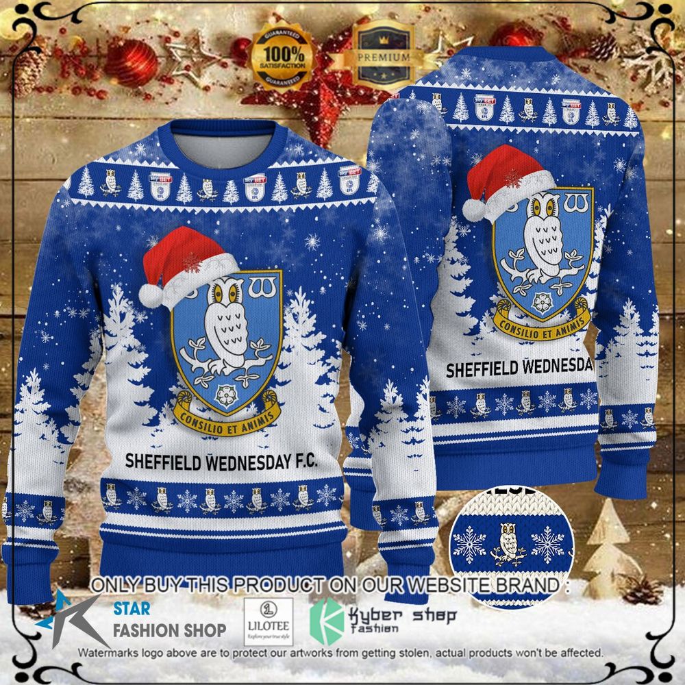sheffield wednesday fc blue white christmas sweater 1 14250
