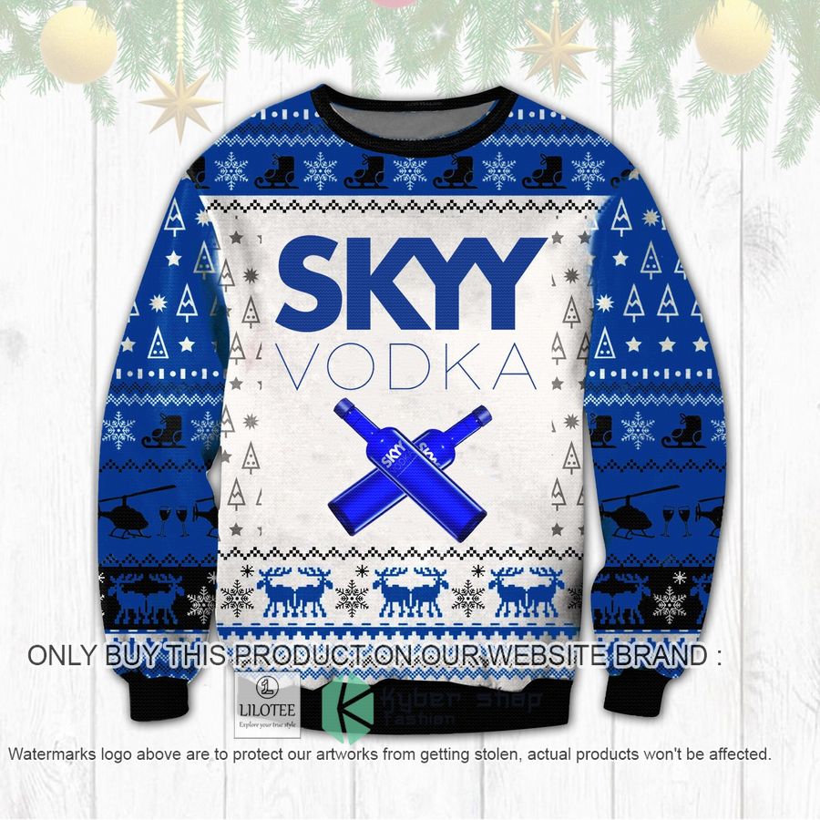 Skyy Vodka Christmas Sweater, Sweatshirt 8