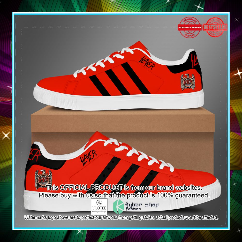 slayer red black stan smith shoes 2 897