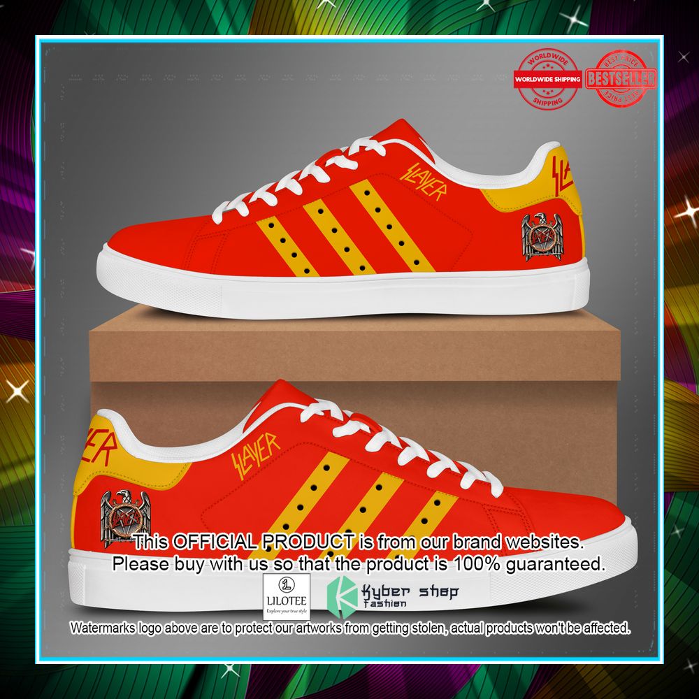 slayer red yellow stan smith shoes 1 543