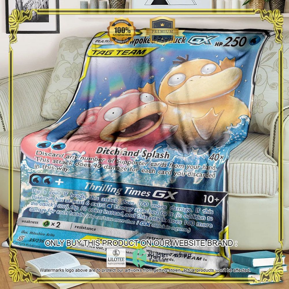Slowpoke & Psyduck-GX Unified Minds Anime Pokemon Blanket - LIMITED EDITION 7