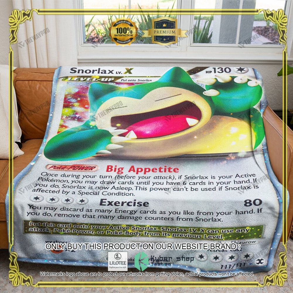 Snorlax Level X Rising Rivals Anime Pokemon Blanket - LIMITED EDITION 5