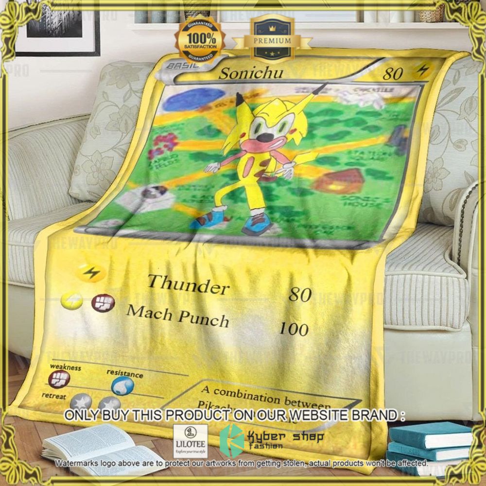 Sonichu Custom Pokemon Soft Blanket - LIMITED EDITION 9