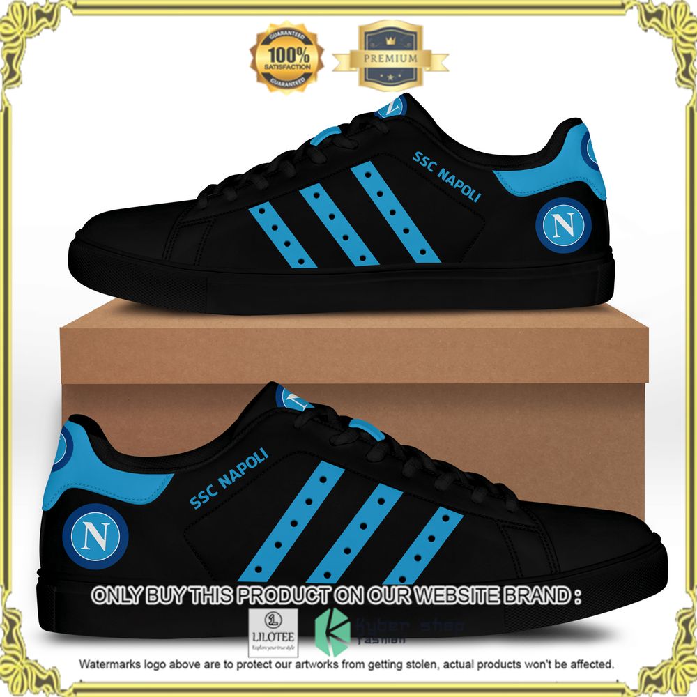 SSC Napoli Football Club Black Stan Smith Low Top Shoes - LIMITED EDITION 4