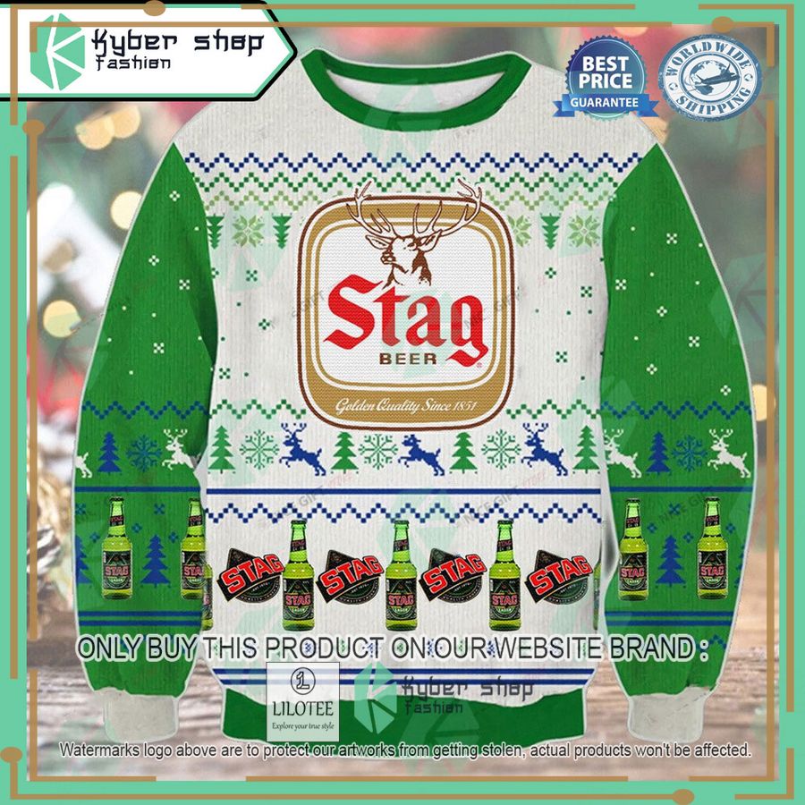 stag beer ugly christmas sweater 1 40511