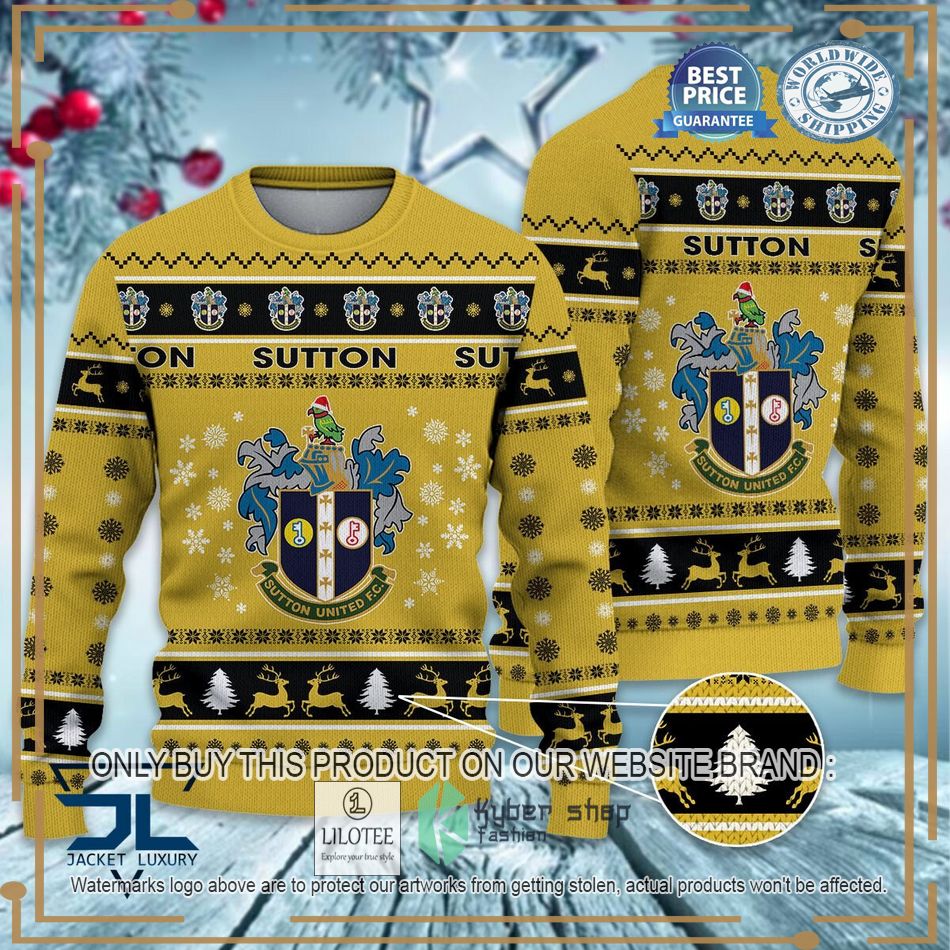Sutton United EFL Ugly Christmas Sweater - LIMITED EDITION 7