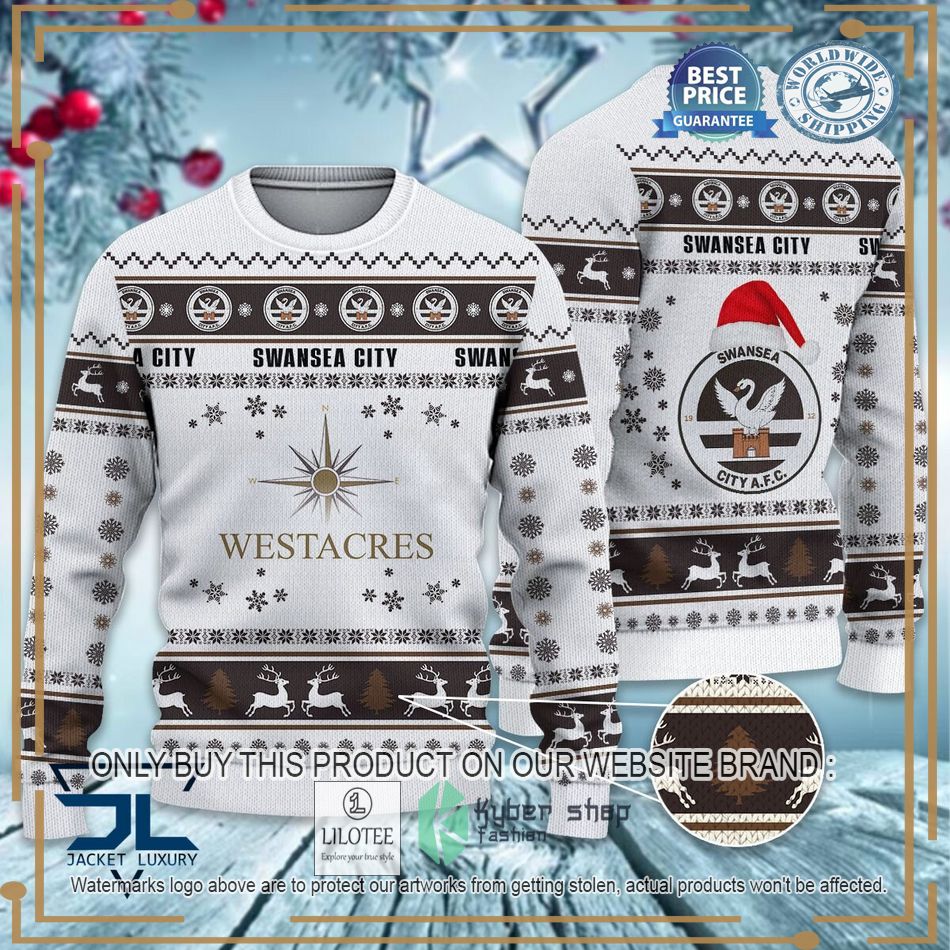 Swansea City A.F.C EFL Ugly Christmas Sweater - LIMITED EDITION 7