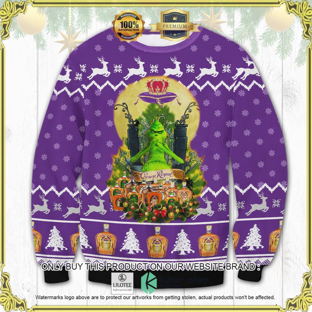 the grinch crown royal knitted christmas sweater 1 29549
