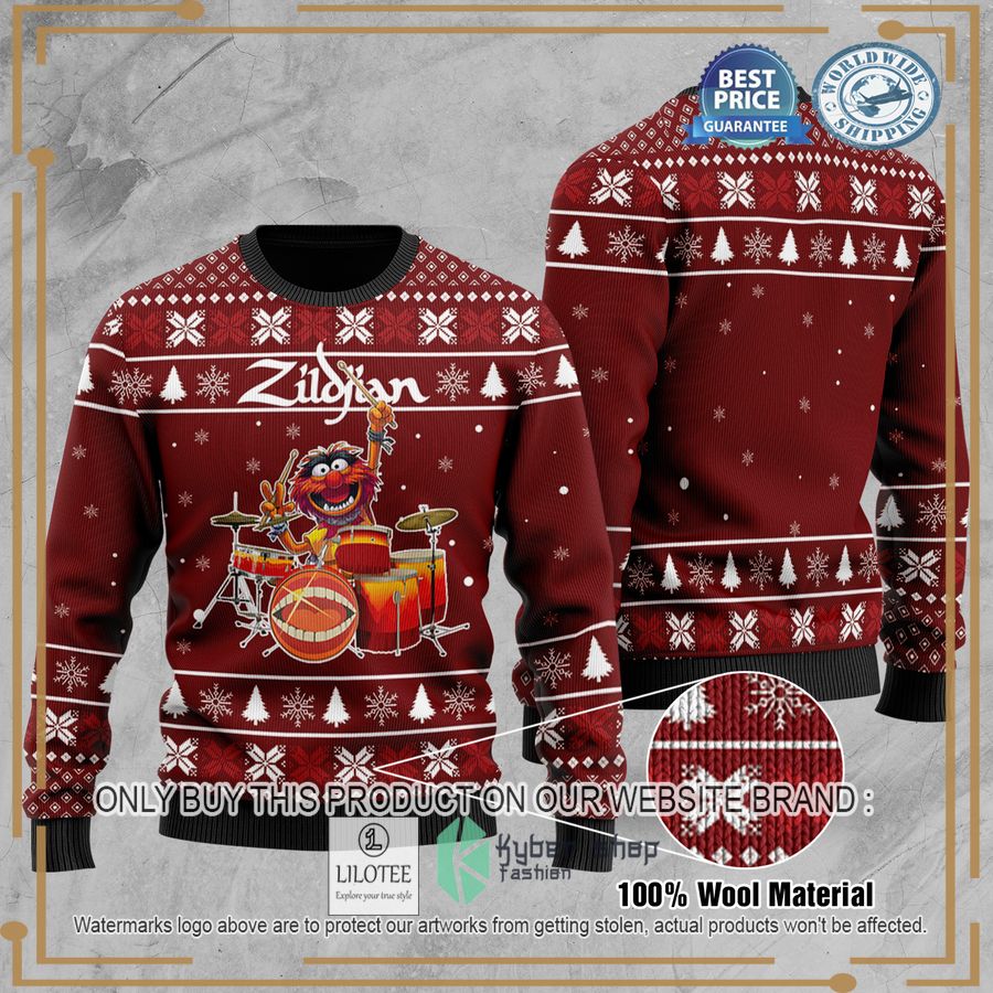 The Muppet Show Animal Zildjian Drums Ugly Christmas Sweater - LIMITED EDITION 8
