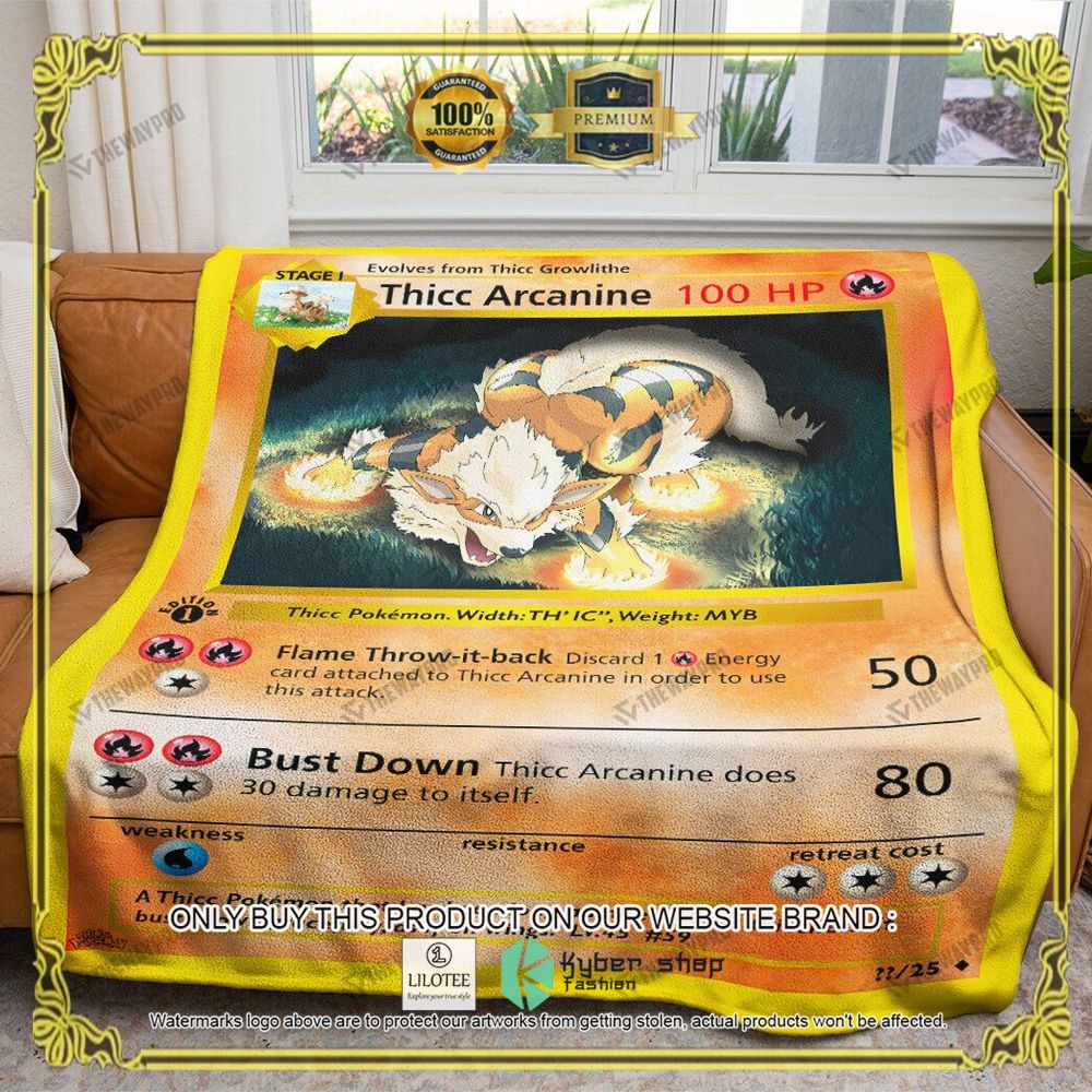 Thicc Arcanine Anime Pokemon Blanket - LIMITED EDITION 7