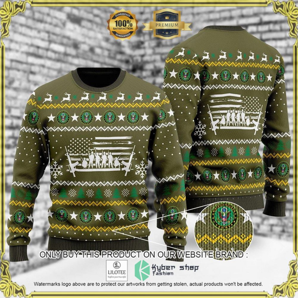 u s army olive christmas sweater 1 44185